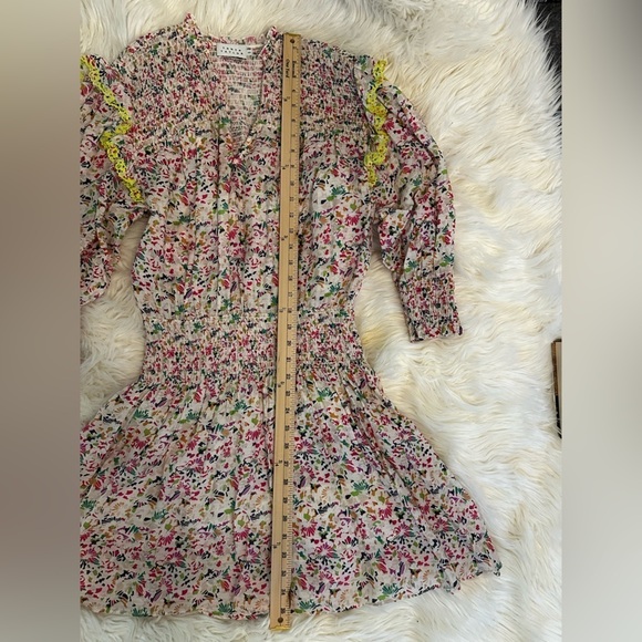 Tanya Taylor Imogen Dress in Confetti - Floral Smocked Dress - size XS - EUC - Picture 13 of 16